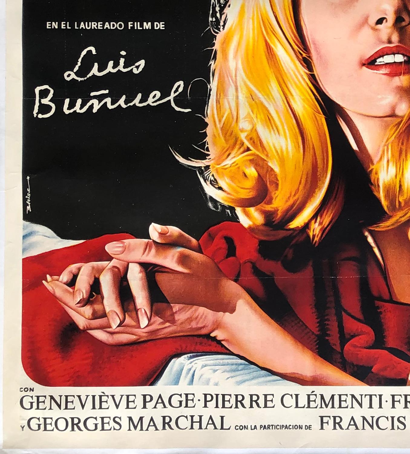Belle De Jour 1967 Argentinian 2 Sheet Film Poster, Bloise In Good Condition For Sale In Bath, Somerset