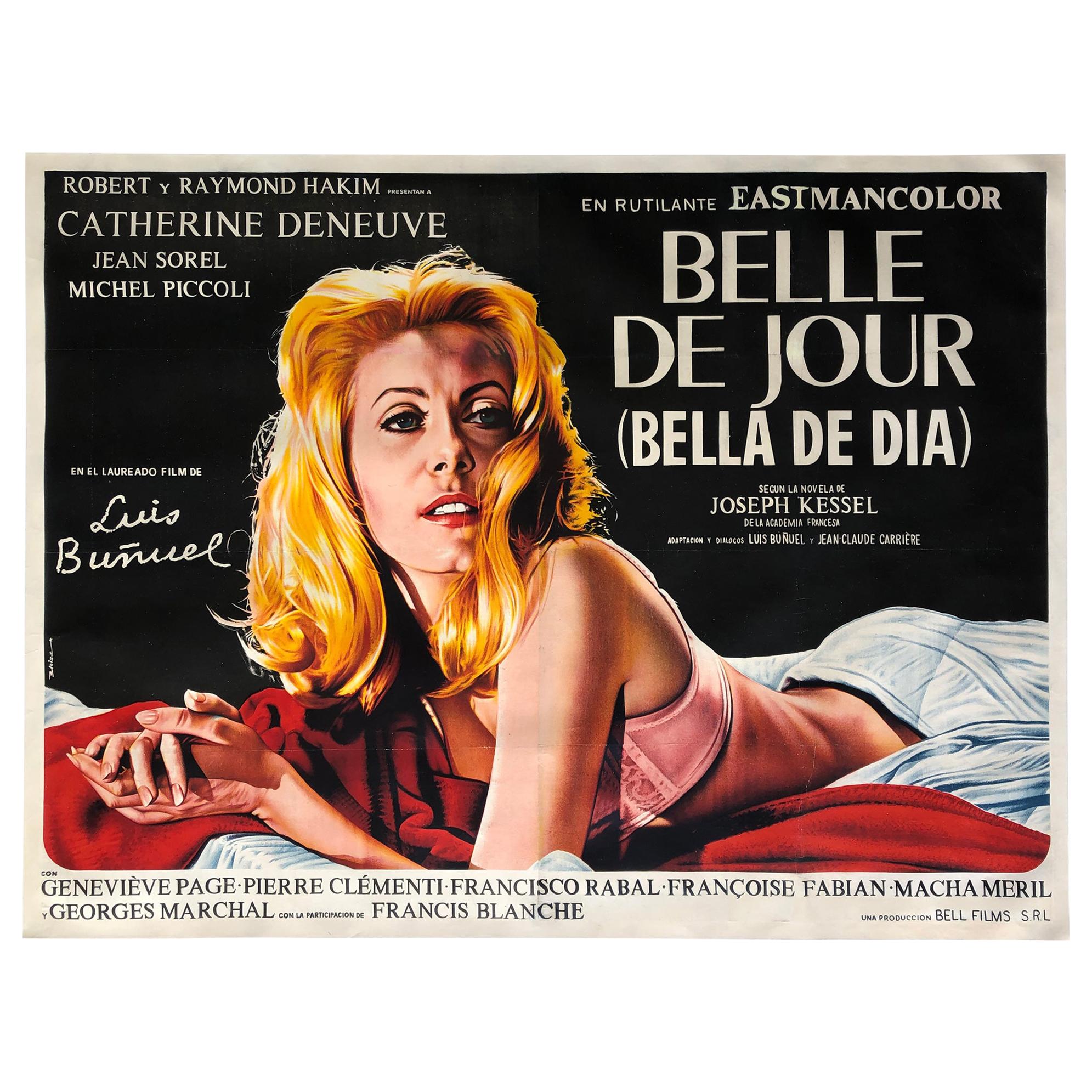Belle de jour Catherine Deneuve Luis Bunuel movie poster print 2 1967