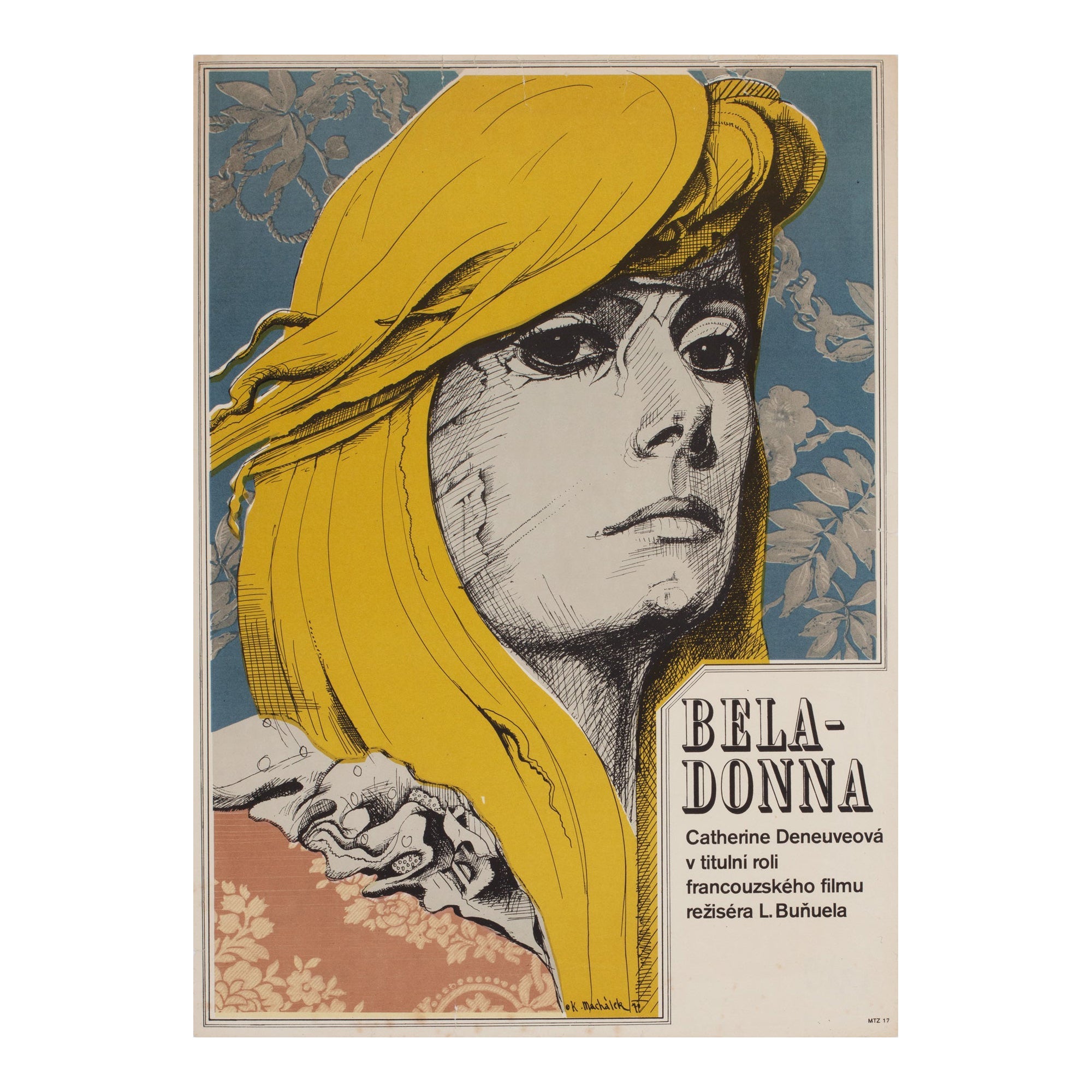 Belle de Jour 1970 Manifesto cinematografico A3 ceco, Karel Machalek