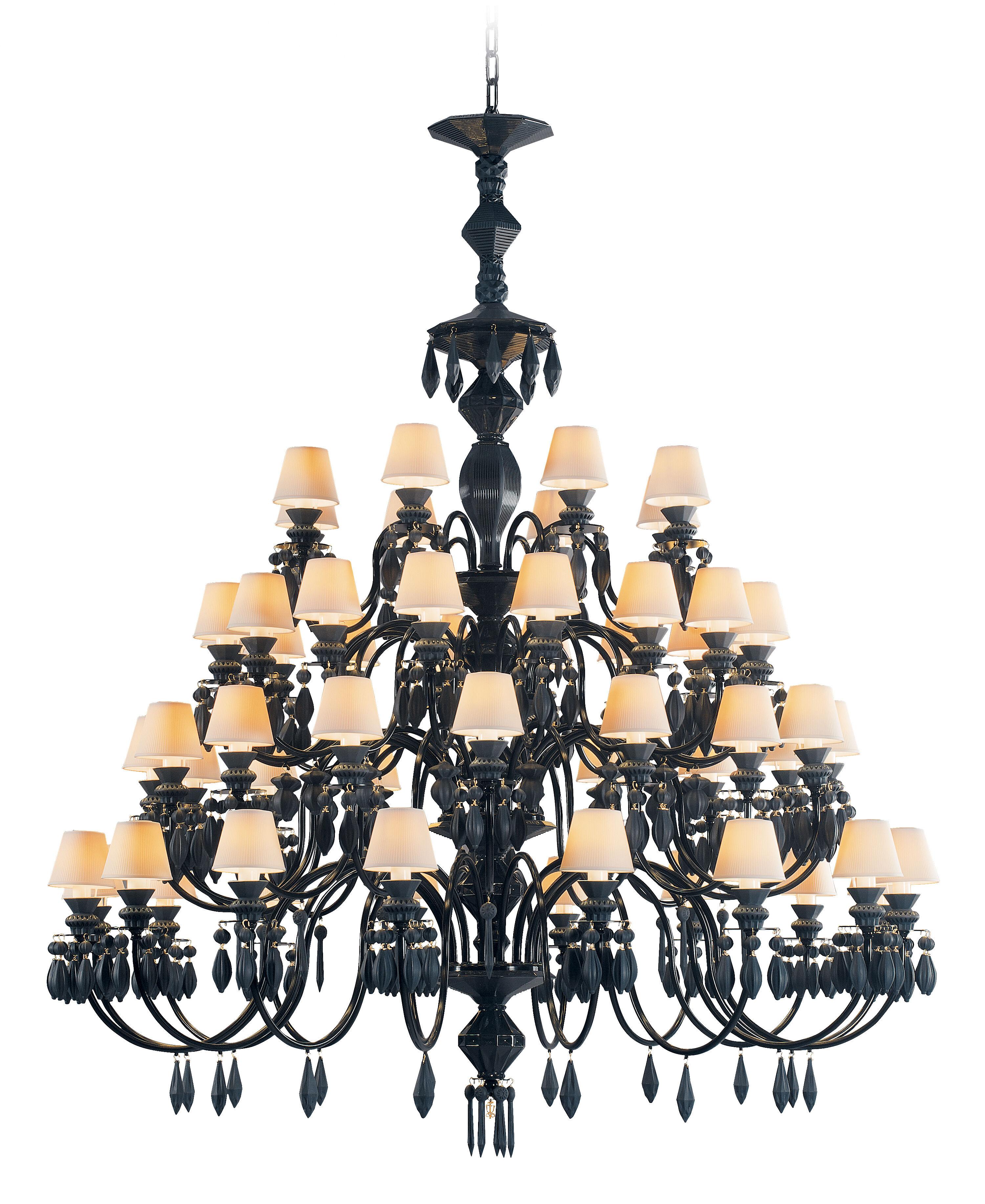 Belle de Nuit 56 Lights Chandelier, Absolute Black 'CE/UK' For Sale