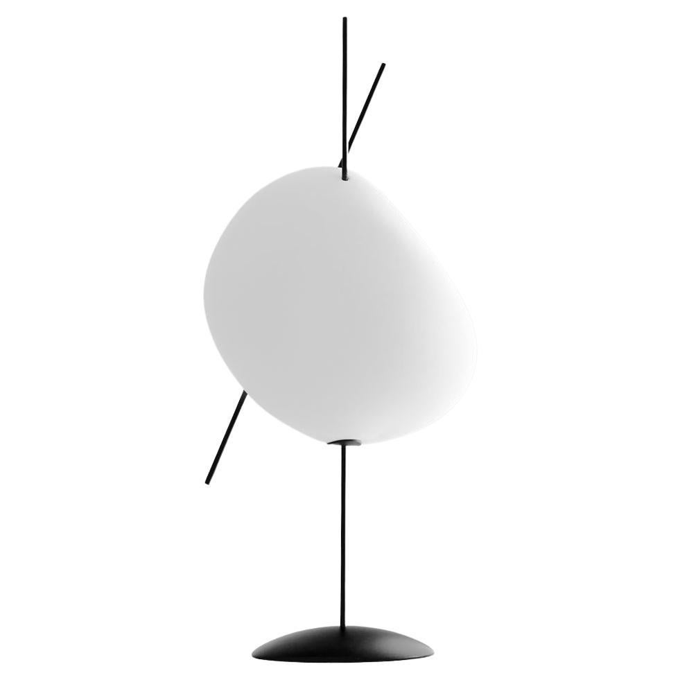 Belle De Nuit, Battery Lamp in white Porcelain and Metal, L, YMER&MALTA, France For Sale