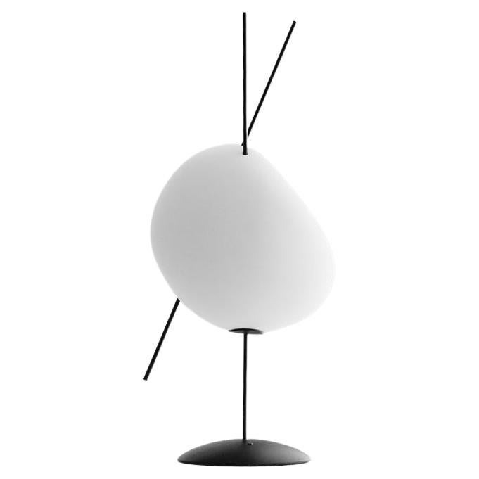 Belle de Nuit, Battery Lamp in white Porcelain and Metal, S, YMER&MALTA, France For Sale