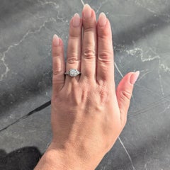 Belle Époque 1.01 CTW European Diamond Platinum Antique Garland Engagement Ring