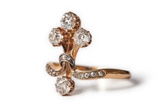 Belle Époque 1.5ct diamond bouquet tiara ring