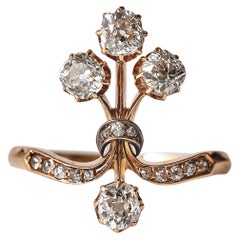 Anillo tiara bouquet de diamantes 1,5 ct Belle Époque