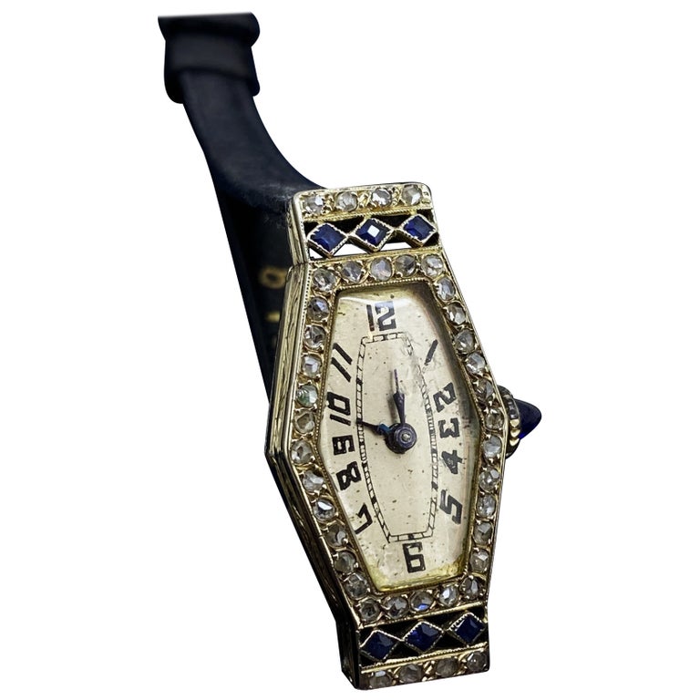 1stdibs Wrist Watch - Belle Epoque 18K Gold Rose Cut Swiss Ladies Dress French Belle poque Diamond