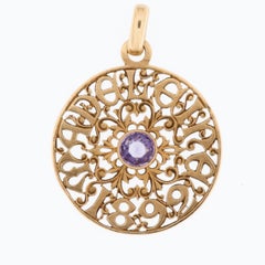 Belle-Epoque 18kt Yellow Gold Pendant with Amethyst