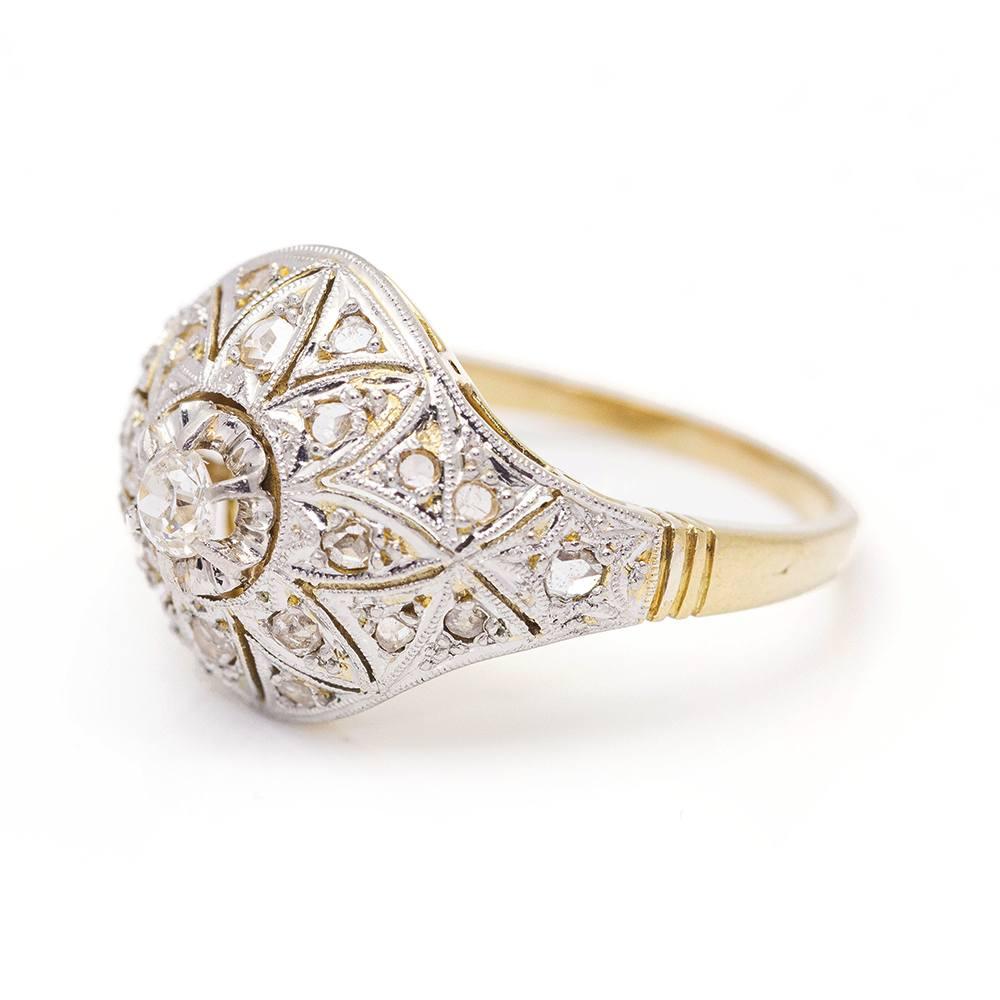  Belle Époque 1920 Ring with Diamonds For Sale 1