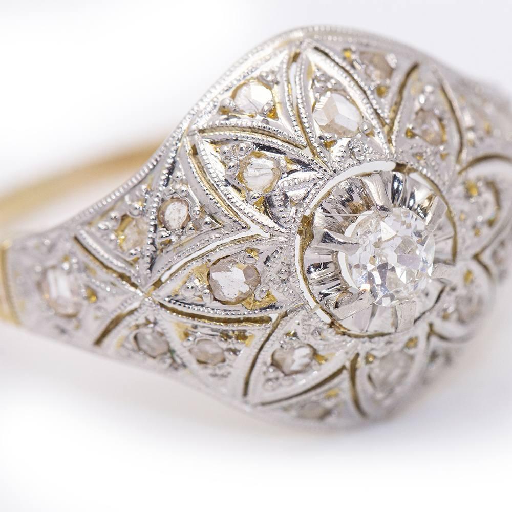  Belle Époque 1920 Ring with Diamonds For Sale 2