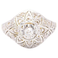 Antique  Belle Époque 1920 Ring with Diamonds