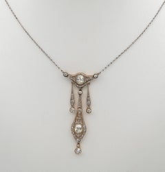 Belle Époque 2.40 Carat Diamond Platinum Negligee Necklace