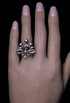Belle Epoque Antique Diamond Bow Ring
