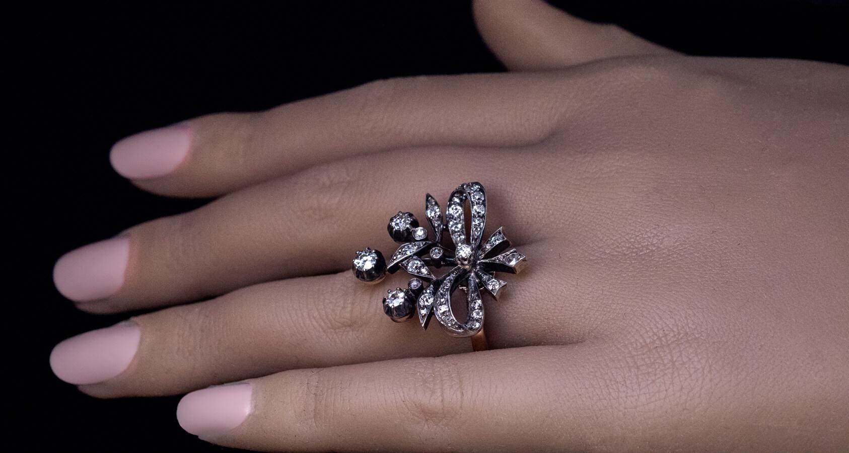 antique bow ring