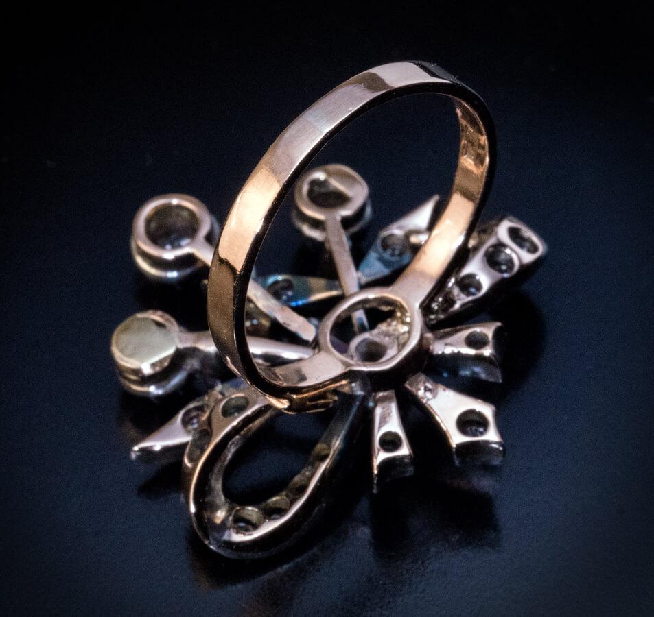 Belle Époque Belle Epoque Antique Diamond Bow Ring For Sale