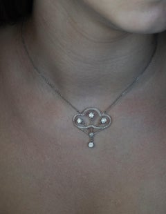 Belle Epoque Antique Diamond Platinum Necklace