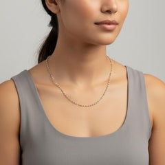 Belle Epoque Antique Platinum Chain with Natural Pearls