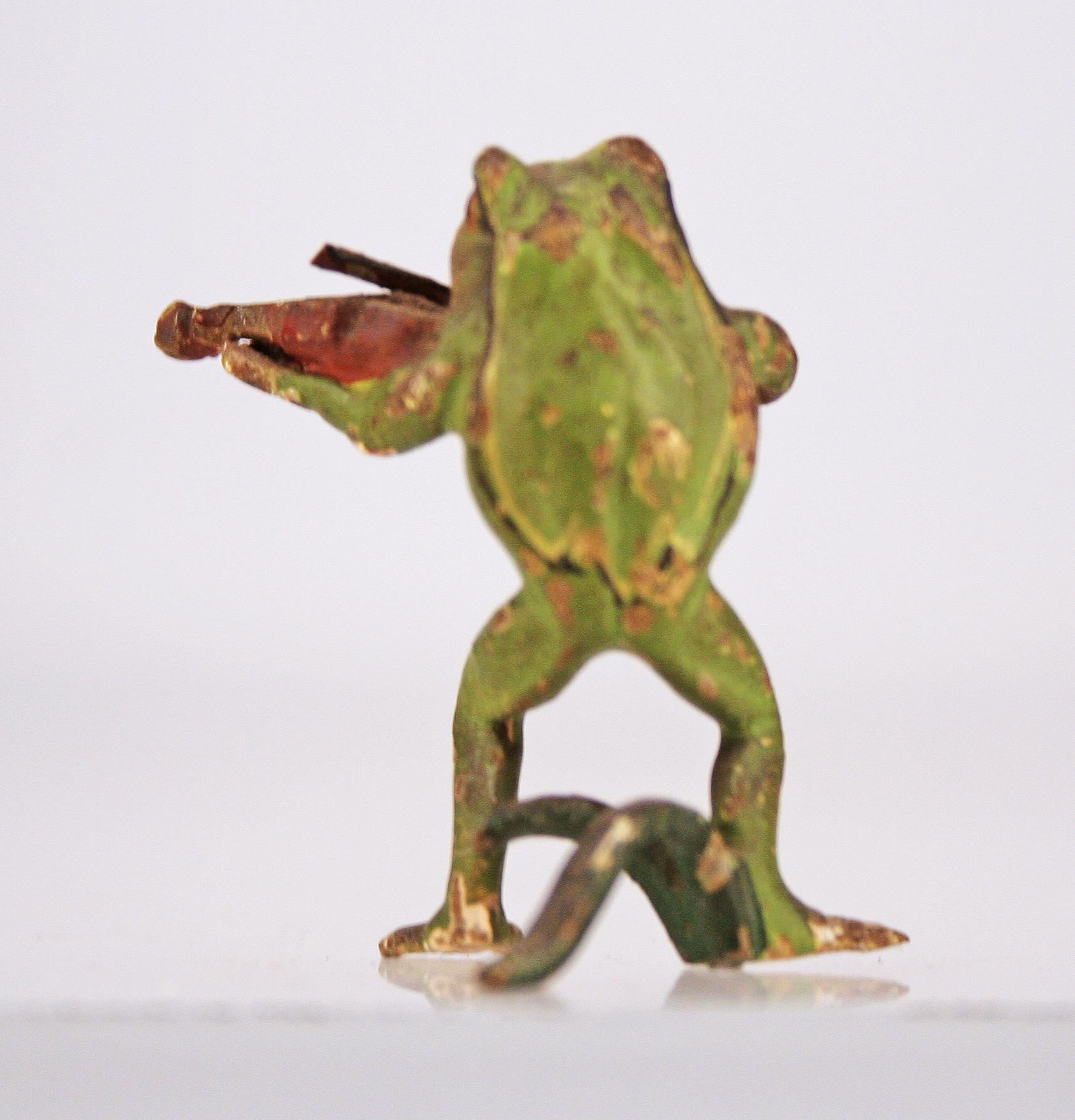 Belle Époque Austrian/Viennese Group of Bronze Sculptures of Band/Musician Frogs For Sale 4