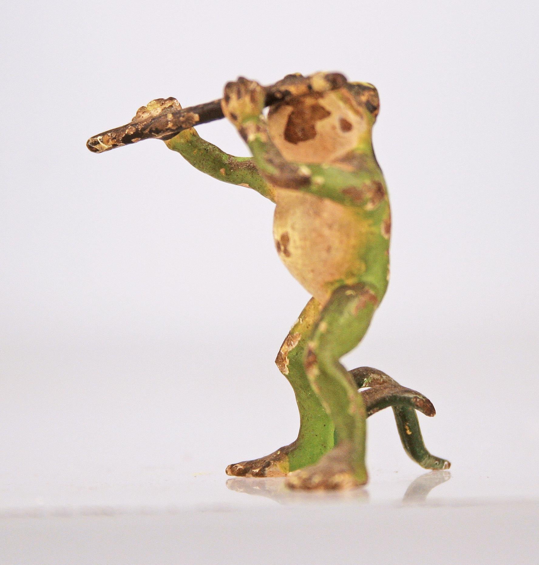 Belle Époque Austrian/Viennese Group of Bronze Sculptures of Band/Musician Frogs For Sale 7