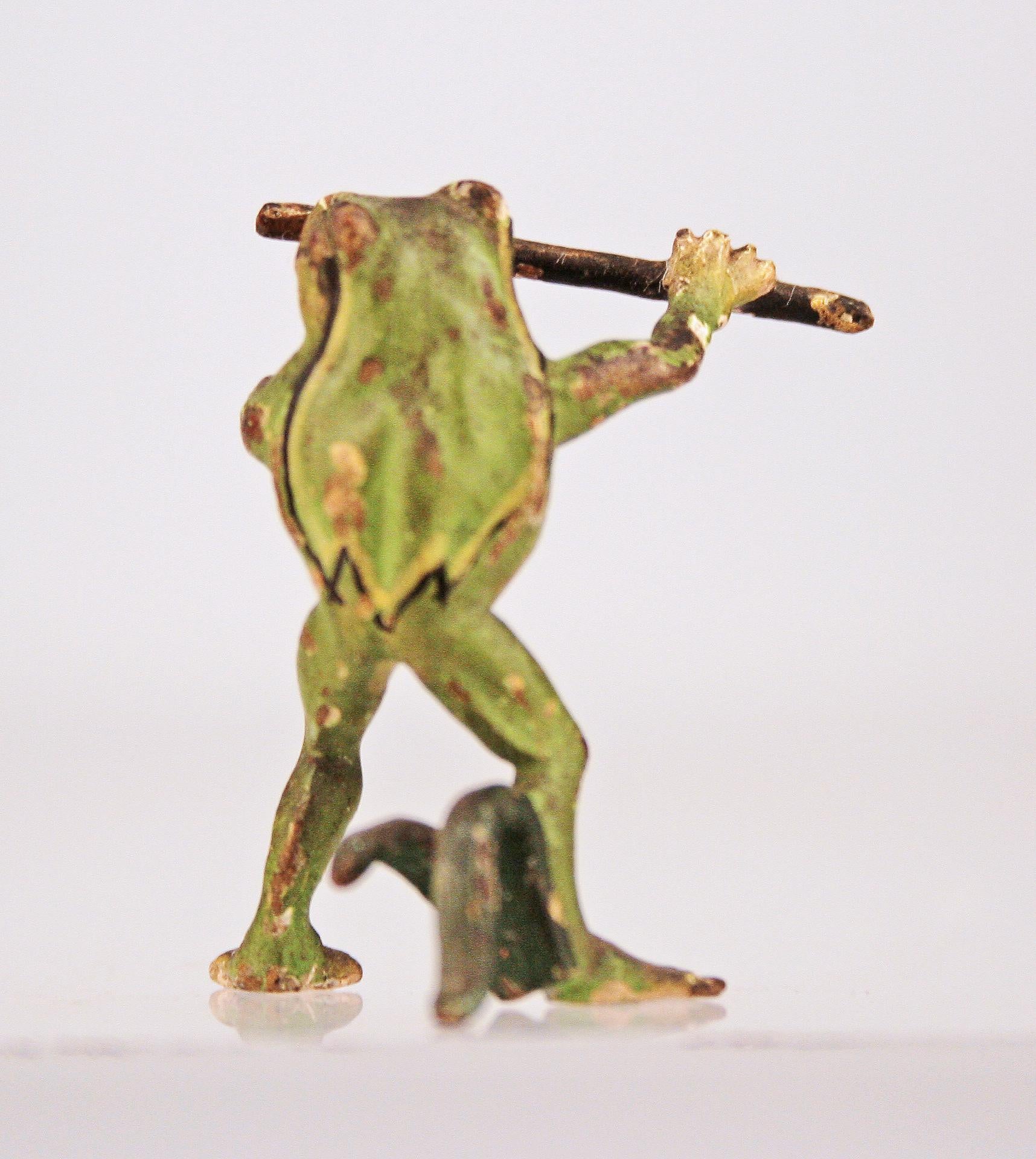 Belle Époque Austrian/Viennese Group of Bronze Sculptures of Band/Musician Frogs For Sale 8