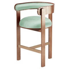 Belle Epoque bent wood Moulin Patina Upholstered Bar Chair
