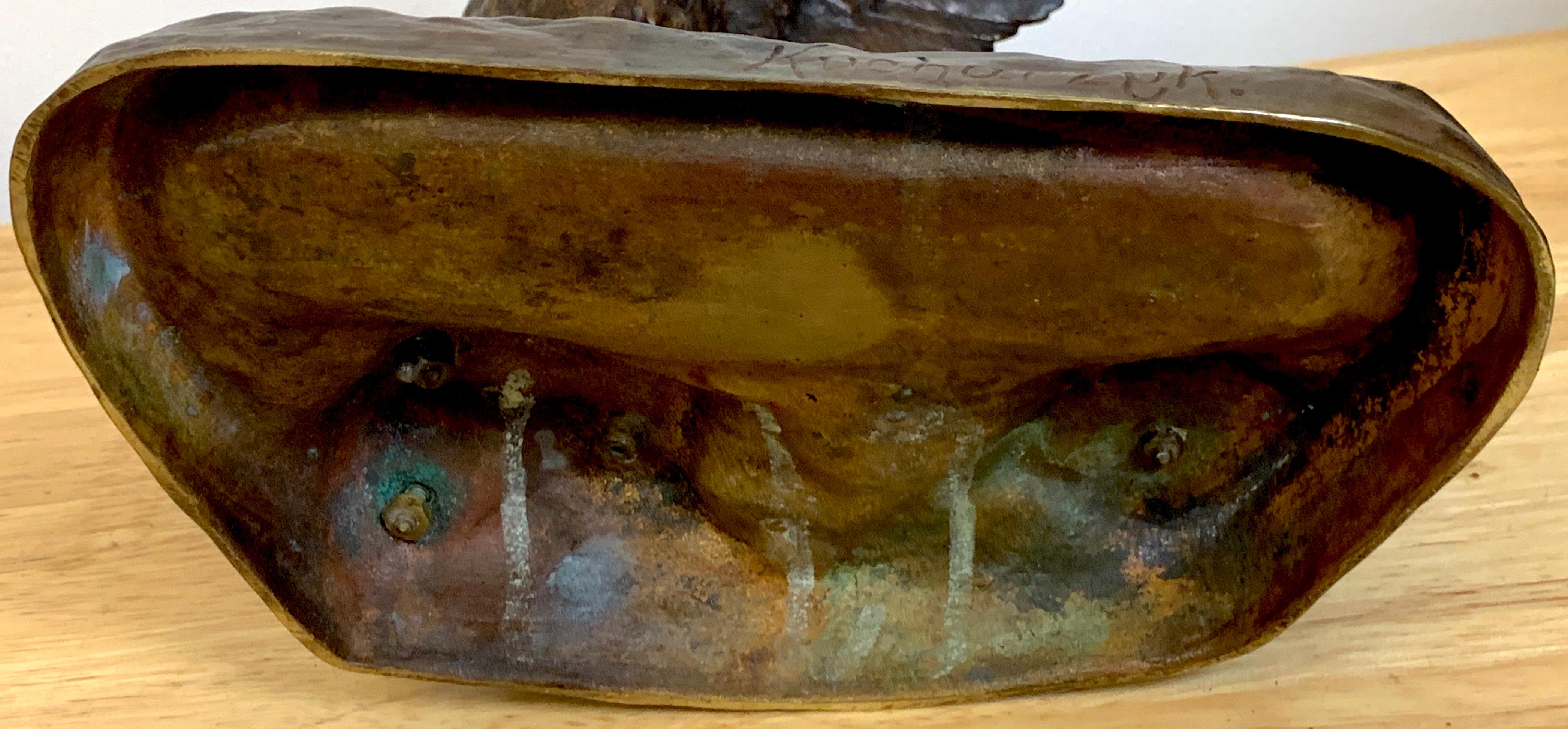 Uccello da gioco in bronzo Belle Époque - Colpo di fiammifero di Franciszek Jozef Kucharzyk in vendita 3