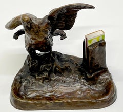 Belle Époque Bronze Game Bird Match Strike by Franciszek Jozef Kucharzyk