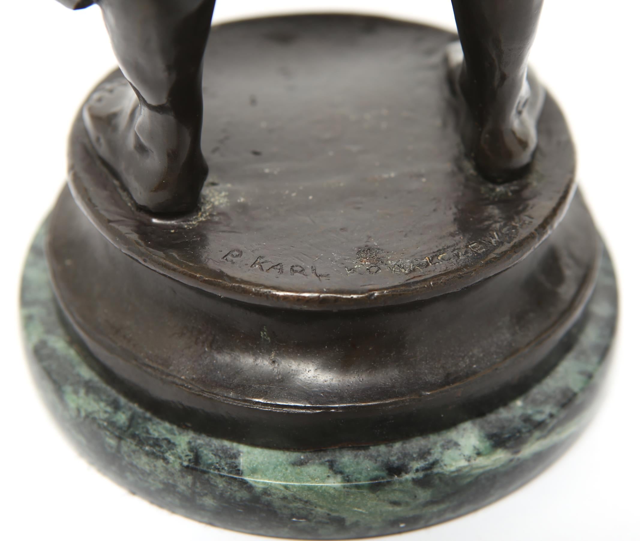 Belle Epoque Bronze Sculpture 'Le Siffleur' After Karl Kowalczewski 1