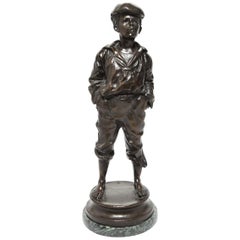 Sculpture en bronze Belle Époque « Le Siffleur » d'après Karl Kowalczewski