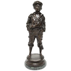 Belle Epoque Bronze Sculpture 'Le Siffleur' After Karl Kowalczewski