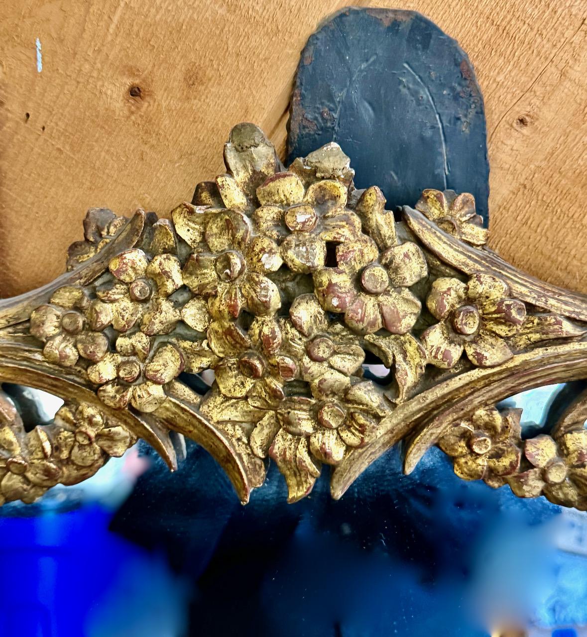 Belle Époque Belle Epoque Carved Gilt Wood Mirror For Sale