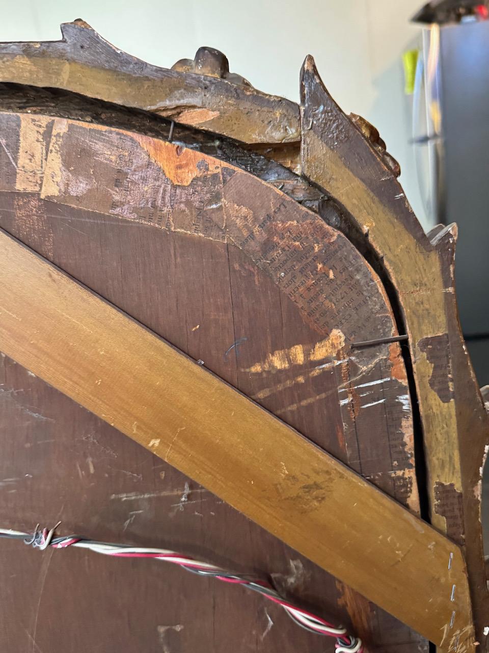 Espejo de Madera Dorada Tallada Belle Epoque siglo XIX en venta