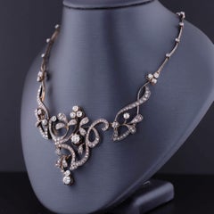 Belle Epoque Convertible Diamond Necklace of 18k Gold and Silver
