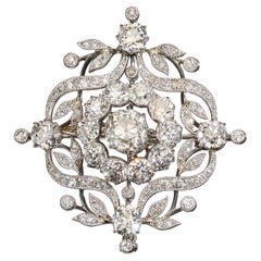 Broche Belle Époque en diamant et platine, vers 1910