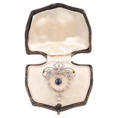 Belle Époque Diamond And Sapphire Brooch
