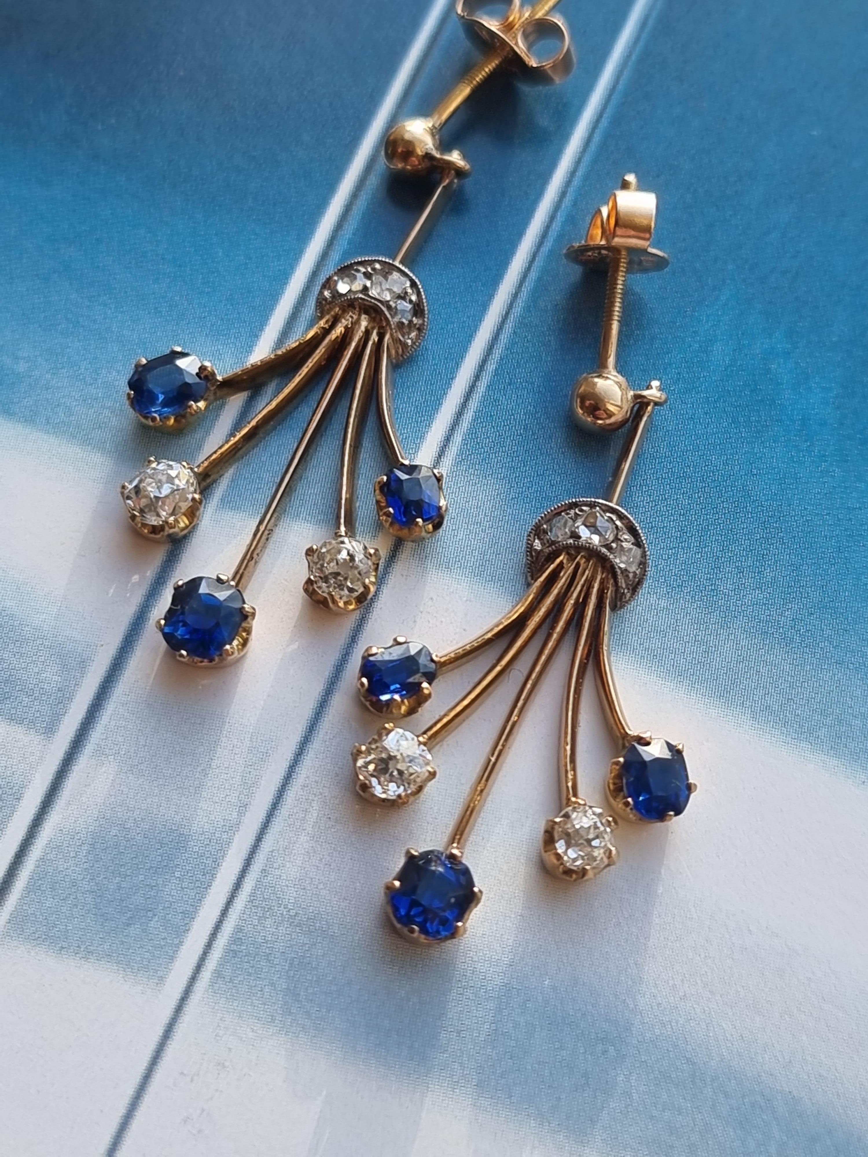 Women's Belle Époque diamond and sapphire earrings