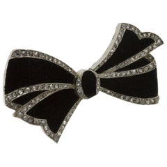 Belle Epoque Diamond Bow Brooch Attributed to Cartier