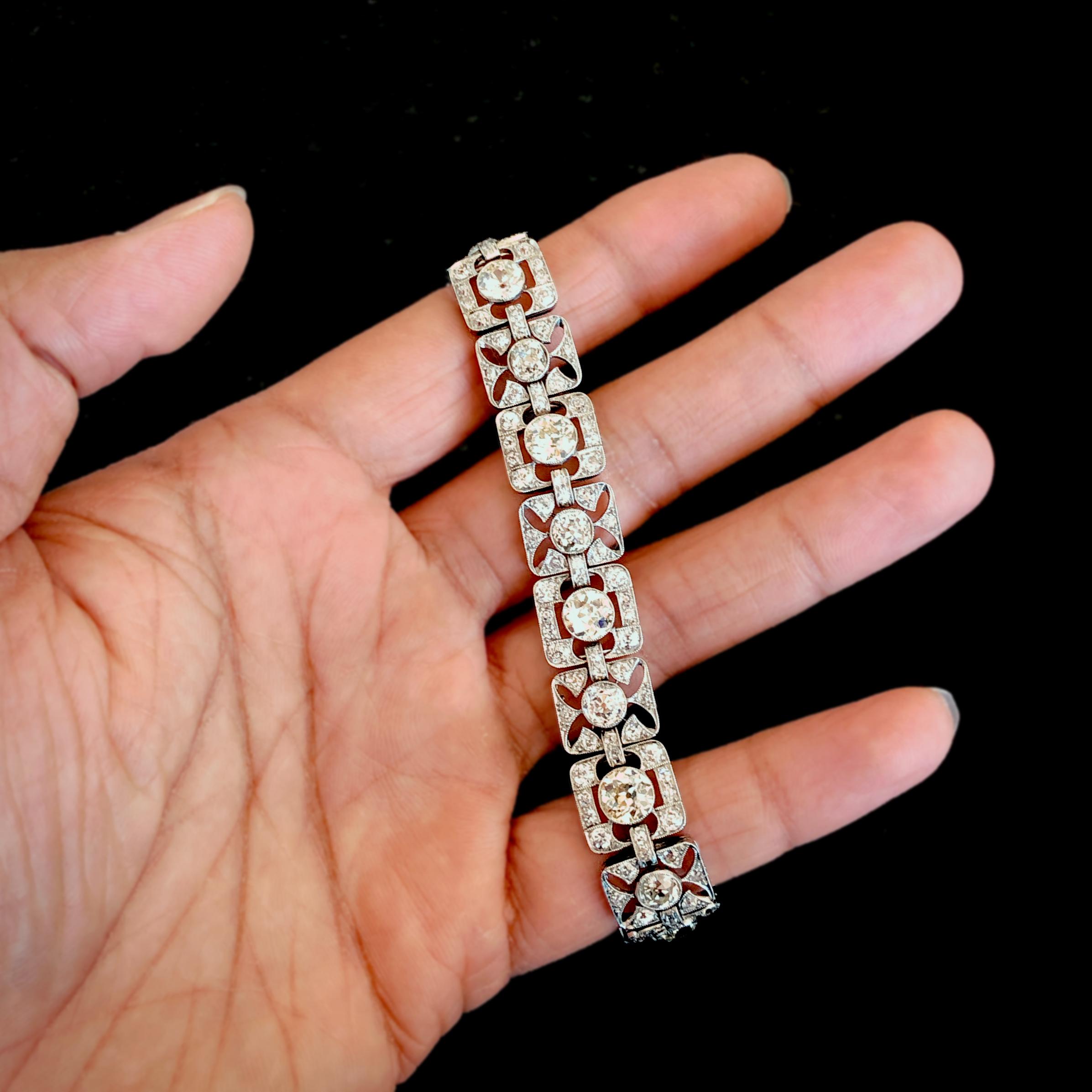 Women's Belle Epoque Diamond Bracelet, 1910s