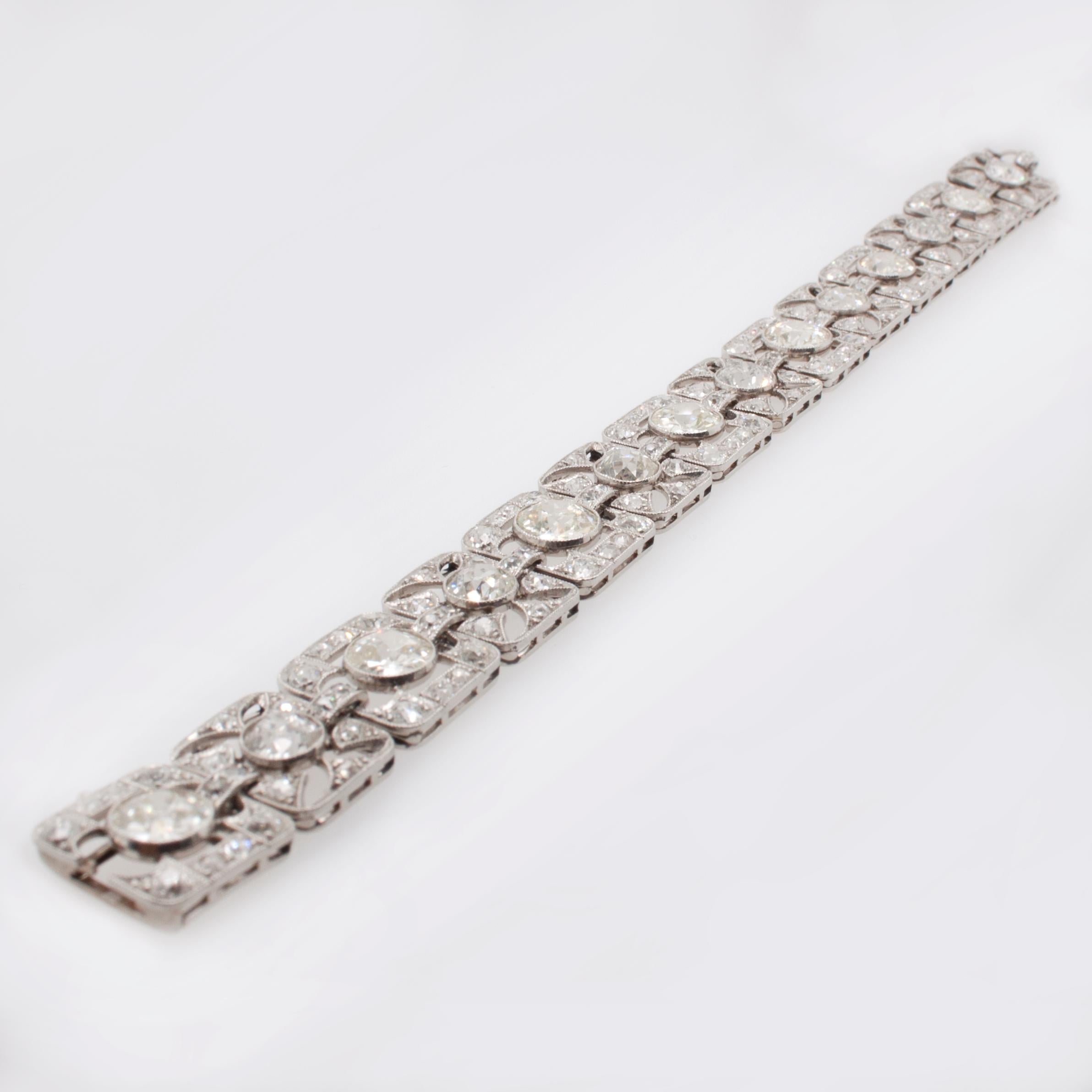 Belle Epoque Diamond Bracelet, 1910s 1