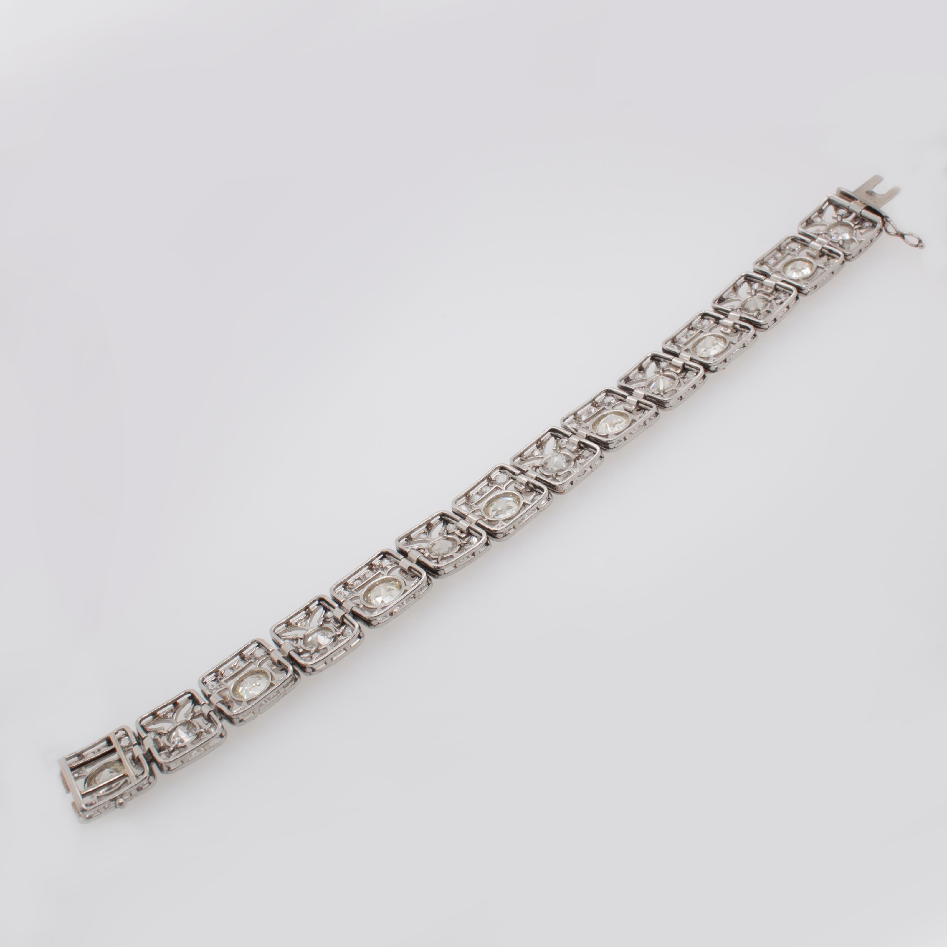 Belle Epoque Diamond Bracelet, 1910s 2