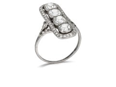 Belle Époque diamond cluster ring, French, circa 1910.