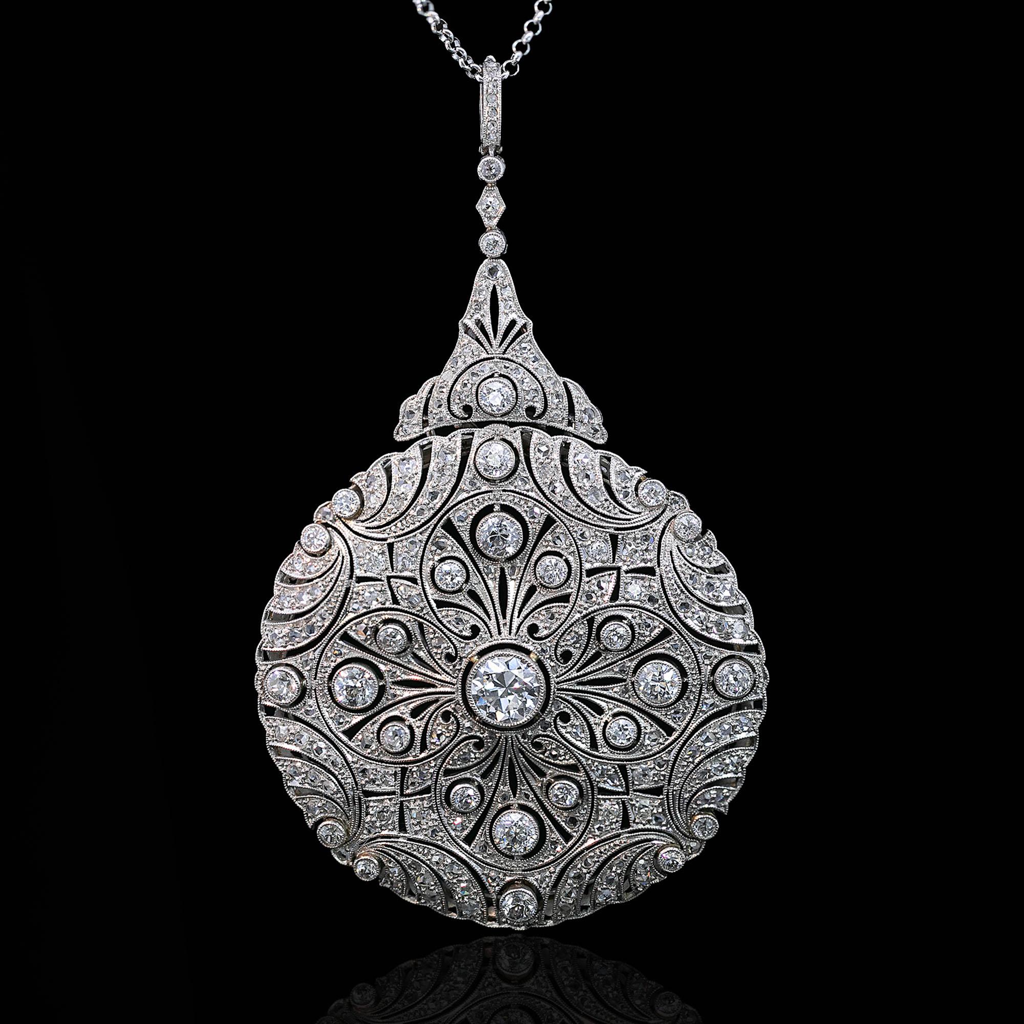 Taille mixte Collier en diamants Belle Époque, vers 1910