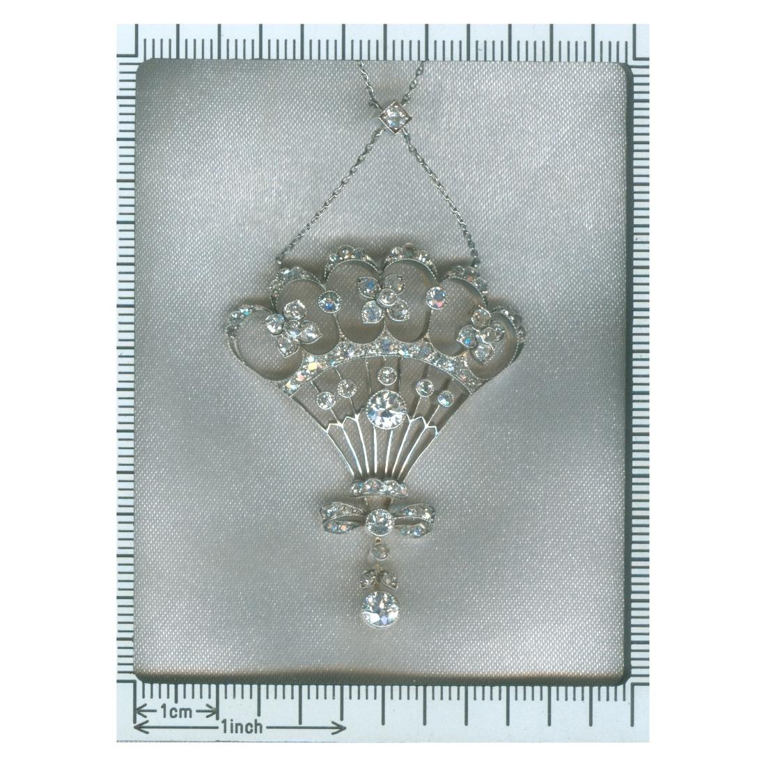 Belle Epoque Diamond Pendant Most Probably Austrian Hungarian For Sale 7