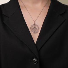 Belle Epoque Diamond Pendant & Necklace Circa 1900