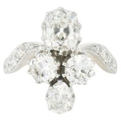 Anello Belle Epoque con diamante bicolore in oro bianco e giallo 18 carati