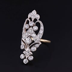 Belle Epoque Diamond Ring of Platinum and Gold, Circa 1890