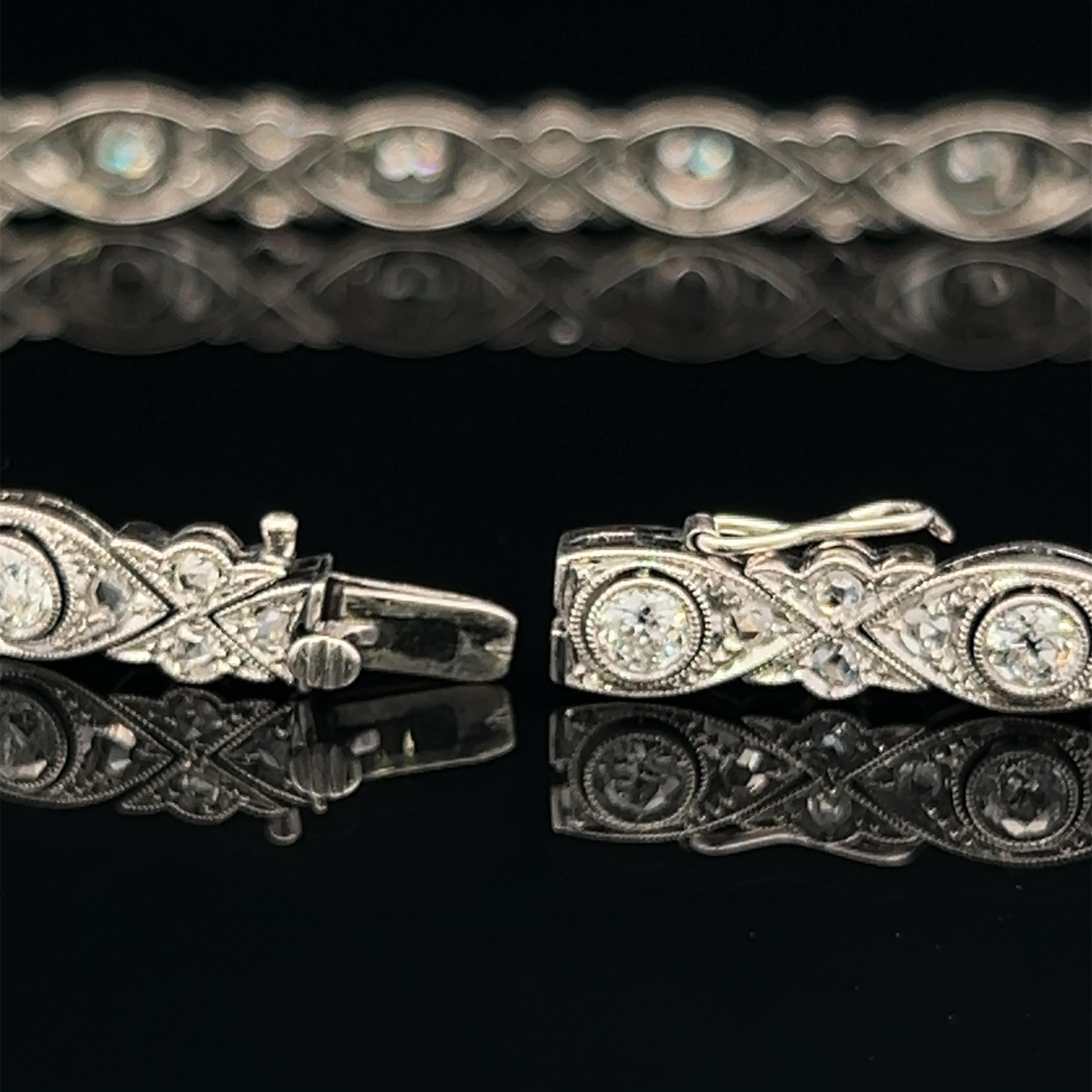 Belle Epoque Diamond Set Bracelet Circa 1930s In Good Condition For Sale In ADELAIDE, SA