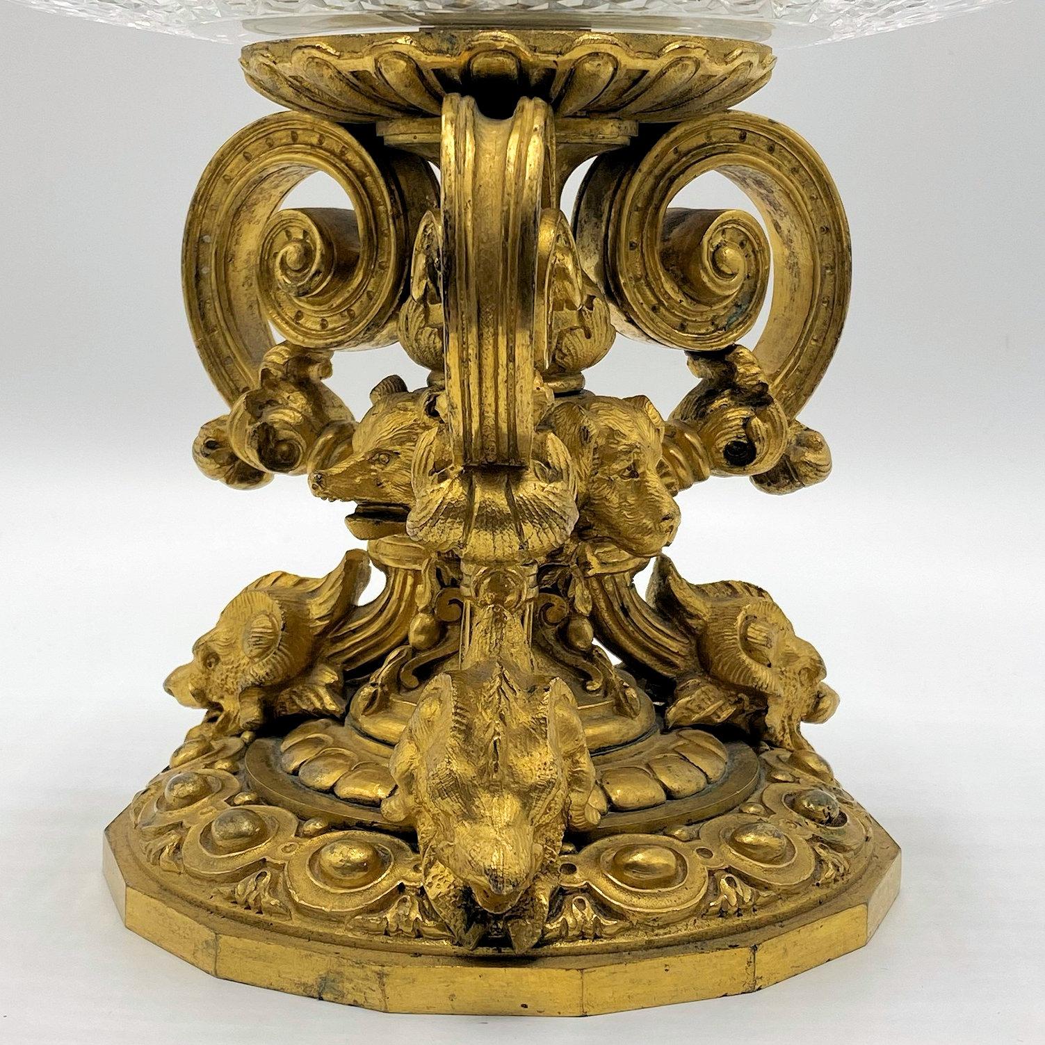 Dreiteiliges Garnitur-Set aus Bronze und Kristall der Belle Epoque d'Ore „Hunting“ im Angebot 4