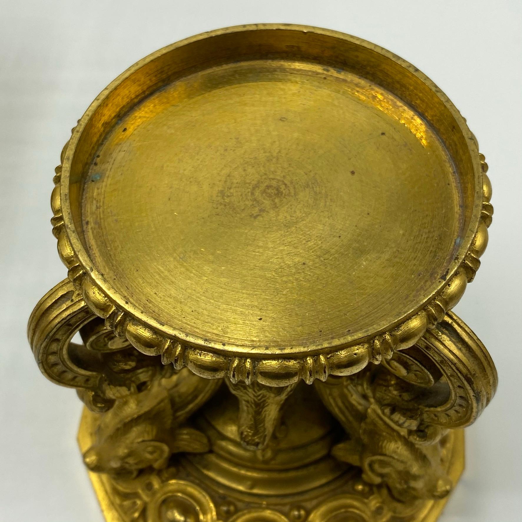 Dreiteiliges Garnitur-Set aus Bronze und Kristall der Belle Epoque d'Ore „Hunting“ im Angebot 11