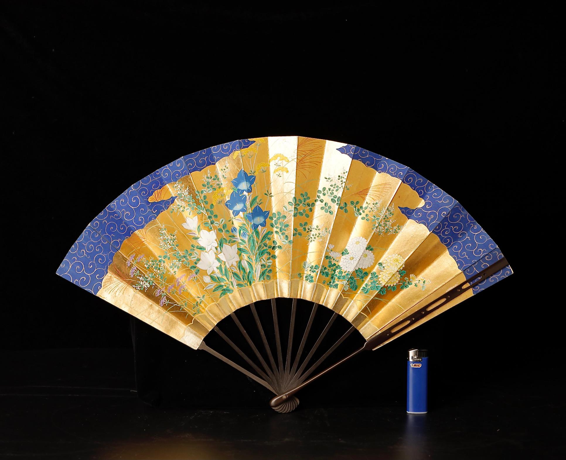 Meiji Belle Époque Floral Hand-Painted Fan