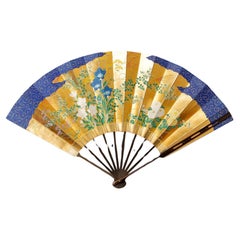 Antique Belle Époque Floral Hand-Painted Fan